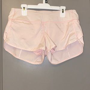 Lululemon pink/ silver shorts